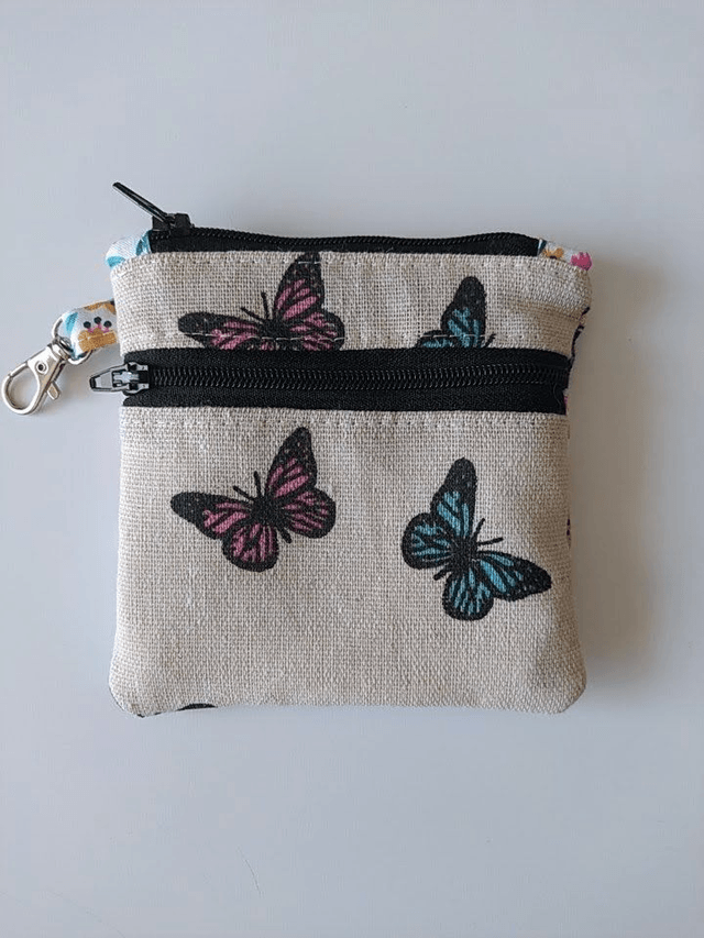 Porte-monnaie double zip